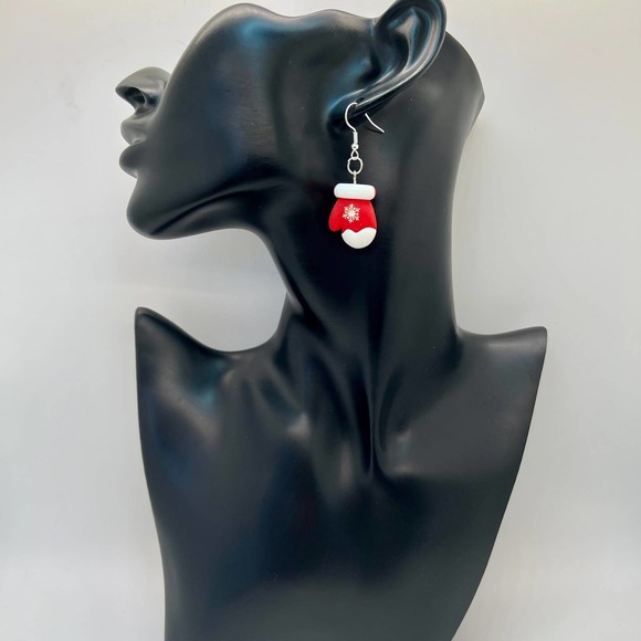 Christmas Earrings - Snow Men, Mittens, Trees, Bells, Santa , Stockings - Picture 7 of 10